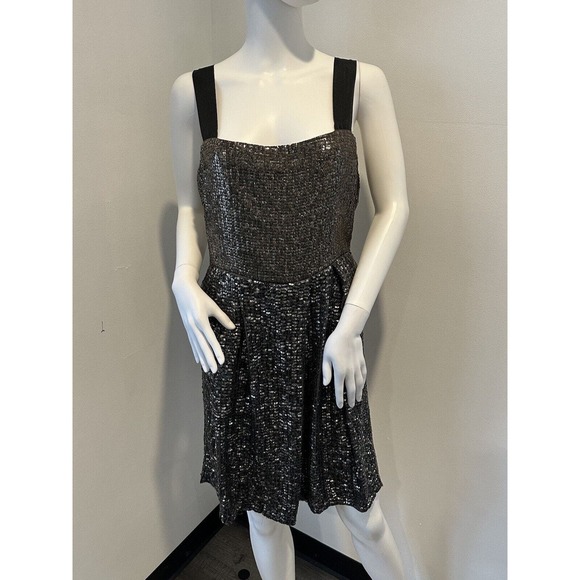 REISS Womens Gold Silver Sequin Dress Size 8 US - Picture 3 of 15